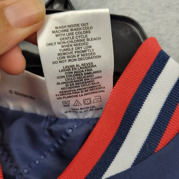 Super Mario Brothers Bomber Jacket Boys Size 8 Medium Blue - Picture 8 of 16